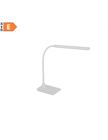 Eglo Laroa 96435 Lampada da scrivania Orientabile Bianca, LED 5W Dimmerabile, Luce Naturale, Interruttore touch, IP20